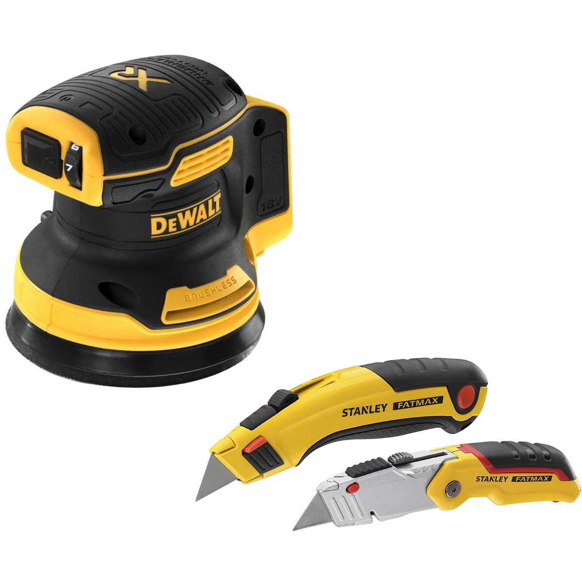 Набор Dewalt Эксцентриковая машина DCW210N без акк. и з.у +Набор ножей  FatMax FMHT82836-0 - цена, фото - купить в Москве, СПб и РФ