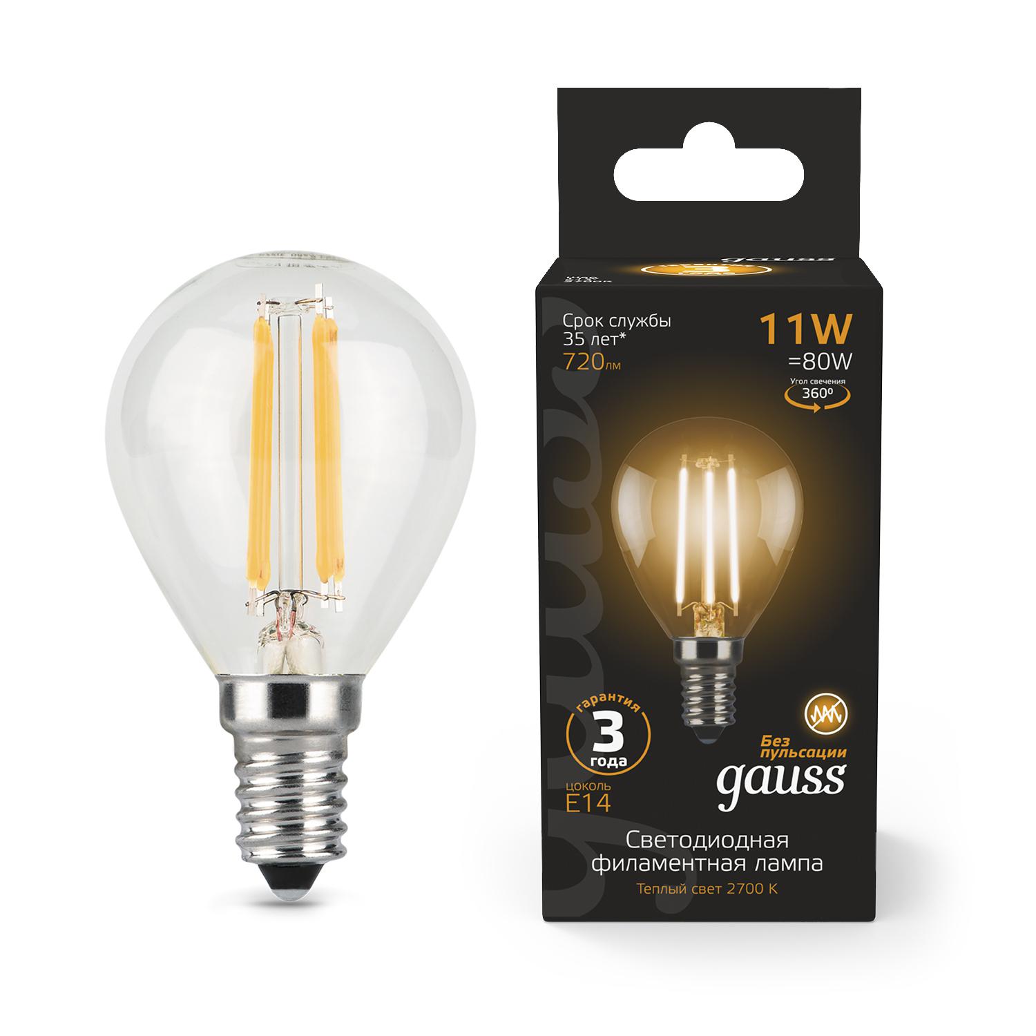 фото Лампа светодиодная gauss 105801111 led filament