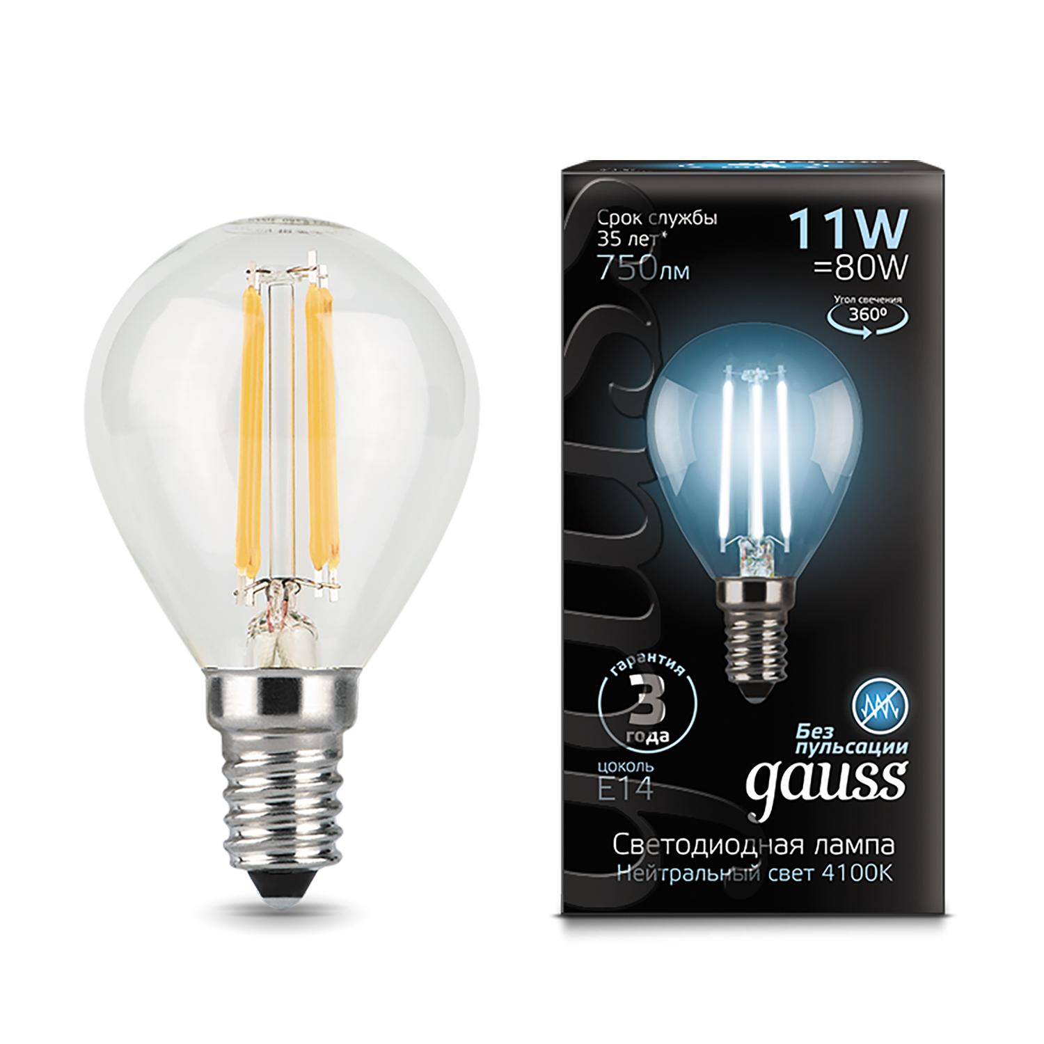 фото Лампа светодиодная gauss 105801211 led filament