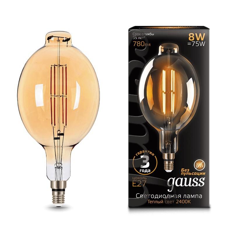 фото Лампа светодиодная gauss 151802008 led vintage filament