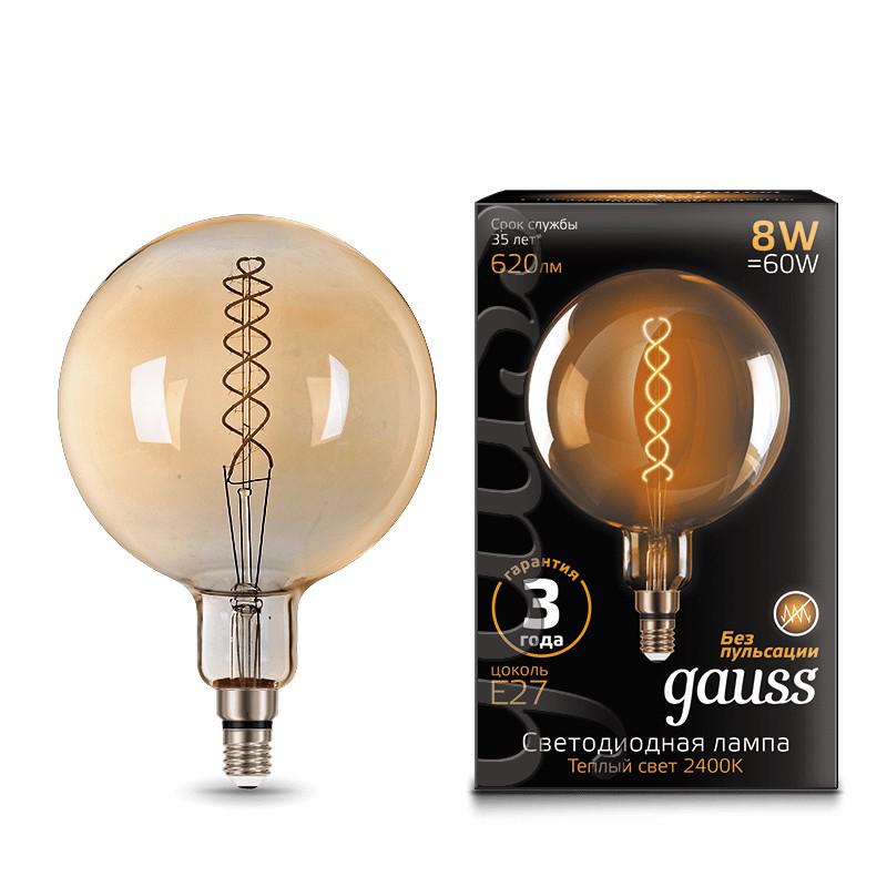 фото Лампа светодиодная gauss 154802008 led vintage filament flexible