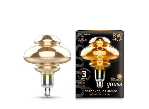 Изображение товара Светодиодная лампа GAUSS 162802008 Led Vintage Filament Flexible 8W E27 теплый белый
