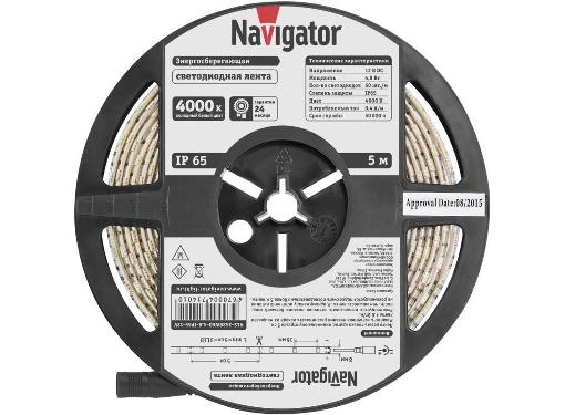 Изображение товара Светодиодная лента NAVIGATOR NLS-3528W60-4.8-IP65-12V R5