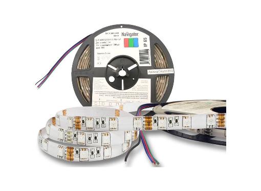 Изображение товара Светодиодная лента NAVIGATOR NLS-5050RGB60-14.4-IP65-12V R5