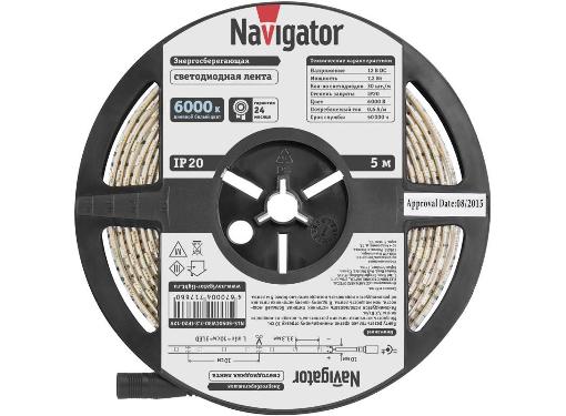 Изображение товара Светодиодная лента NAVIGATOR NLS-5050СW30-7.2-IP20-12V