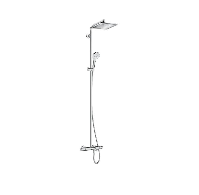 фото Душевая система hansgrohe crometta e 27298000 showerpipe 240 1jet