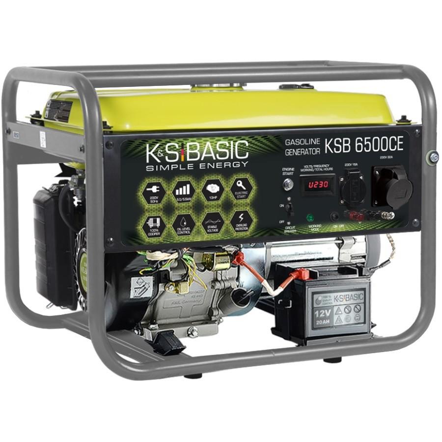 фото Бензиновый генератор k&s basic basic ksb 6500ce