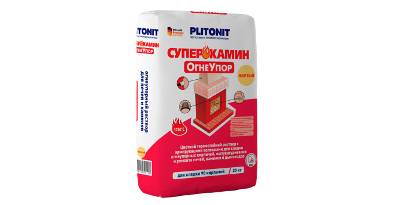 Термостойкий раствор PLITONIT СуперКамин Огнеупор (Н001862) жёлтый 20 кг