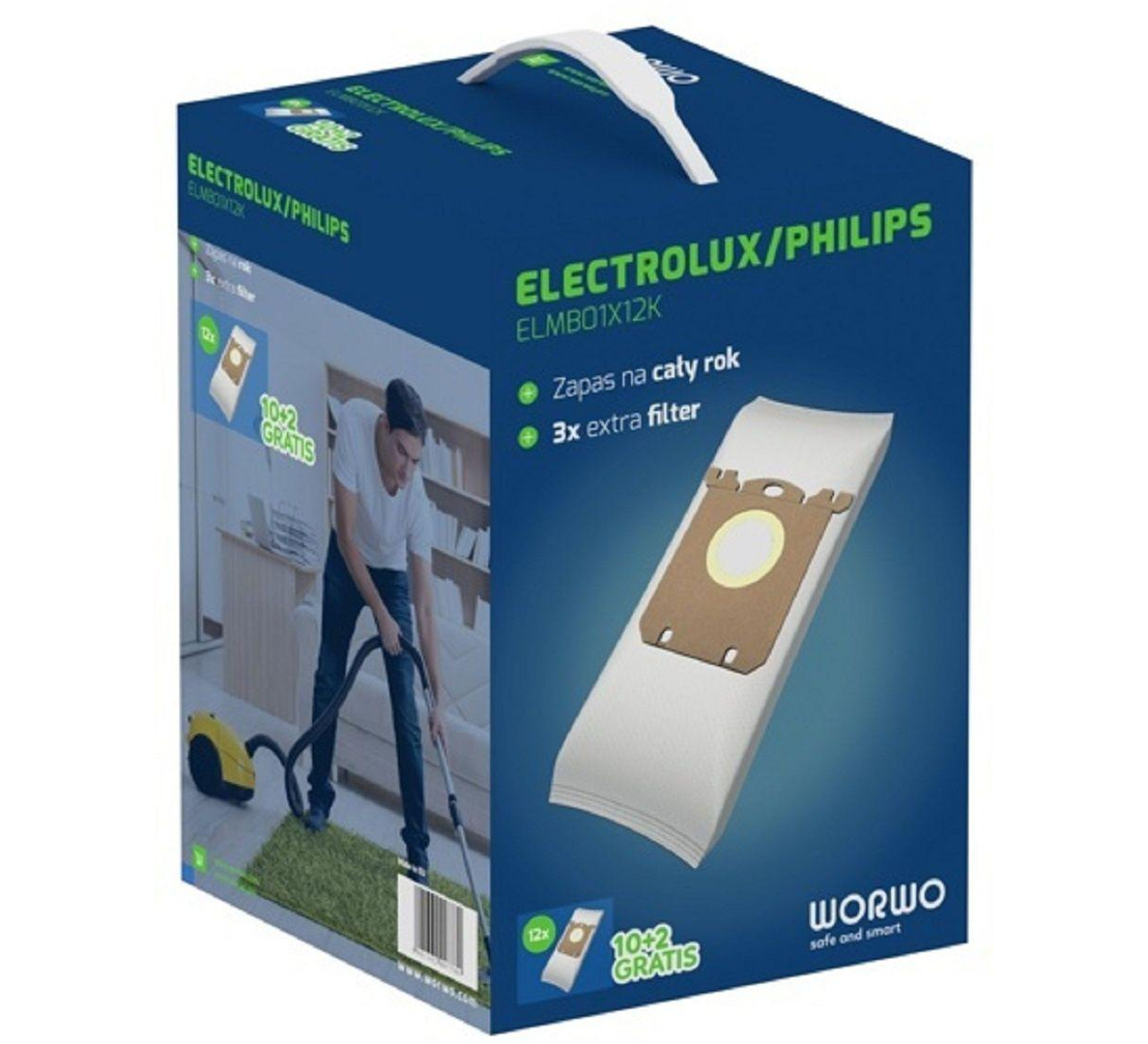  WORWO ELMB01X12K  Electrolux, Philips WOR-BAG, 12.