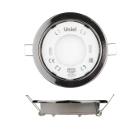 Изображение товара Встраиваемый светильник Uniel GX53/H2 BLACK CHROME 10 PROM NEON 20 Вт