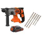 Набор BLACK & DECKER Перфоратор BCD900B +Аккумулятор 18В 1.5Ач Li-Ion (BL1518-XJ) +Набор буров 100мм SDS+ (Industrial DT60301-QZ)