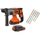 Набор BLACK & DECKER Перфоратор BCD900M1K +Аккумулятор 18В 1.5Ач Li-Ion (BL1518-XJ) +Набор буров 100мм SDS+ (Industrial DT60301-QZ)