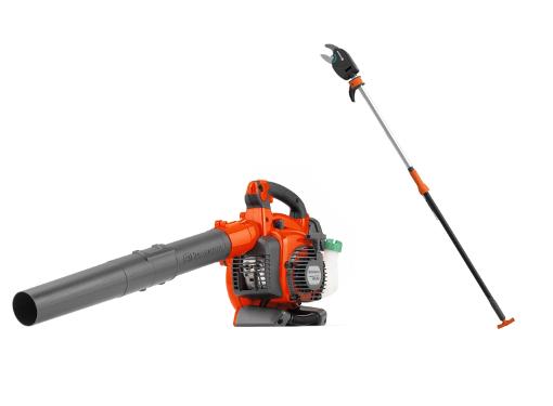 Изображение товара Набор бензиновая воздуходувка HUSQVARNA 125BVx и высоторез GARDENA StarCut 160 plus