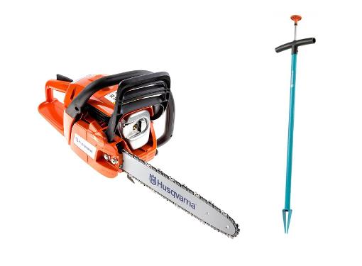 Изображение товара Комплект бензопила Husqvarna 120 Mark II 14 дюймов и садовой совок Gardena