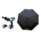 Изображение товара Набор MAKITA Дрель аккумуляторная DDF451RFE LiION +Зонт складной PGH-180150 Изображение товара Набор MAKITA Дрель аккумуляторная DDF451RFE LiION +Зонт складной PGH-180150