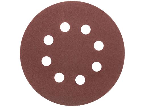 Изображение товара Круги шлифовальные MOS 125 мм Р120 цеплялка 5 шт алюминий-оксидные