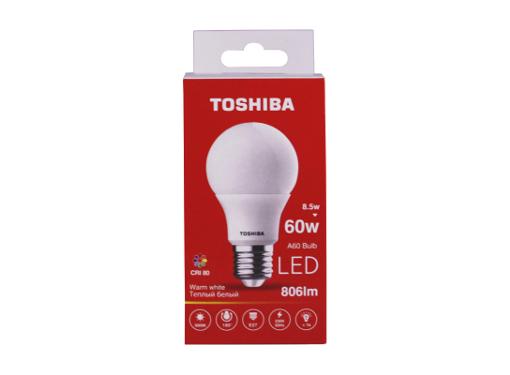   TOSHIBA A60 Bulb 8,5W CRI 80 ND 3000K E27 180