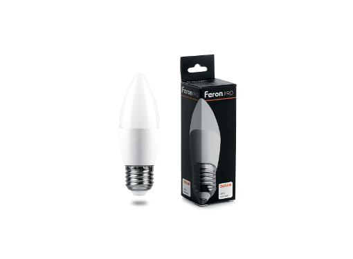 Изображение товара Свеча светодиодная FERON 7.5W E27 теплый белый 2700K Lumen 630