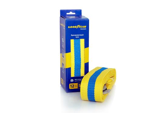 Изображение товара Трос буксировочный Goodyear GY004004 12 тонн 5 метров с крюками и сумкой
