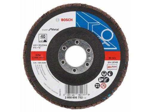 Изображение товара Круг Лепестковый Торцевой BOSCH КЛ 115х13х22,23 K40 угл.