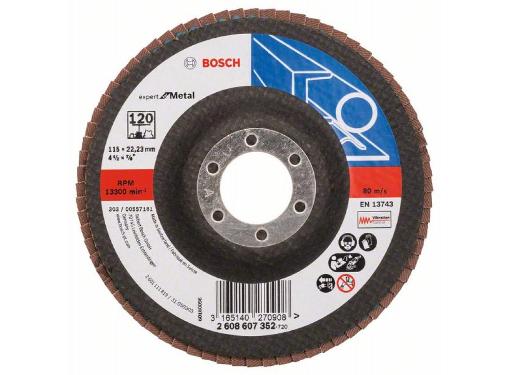 Изображение товара Круг Лепестковый Торцевой BOSCH КЛ 115х11 х22,23 K120