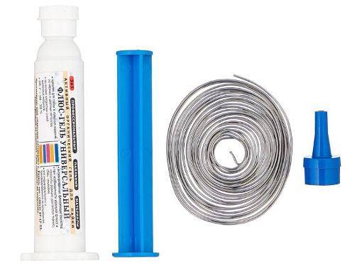 Изображение товара Набор для пайки BRIGADIER 91167 активный флюс гель припой ПОС-70 100 г