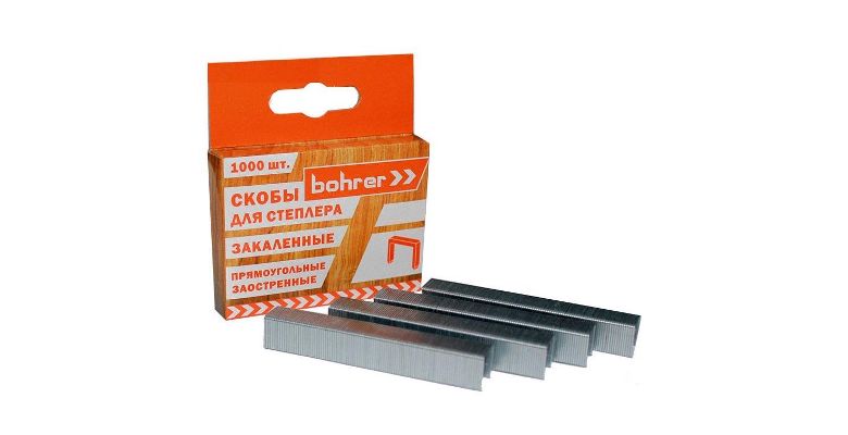 Скобы для степлера BOHRER 44211053 10мм, тип 53, 1000 шт.