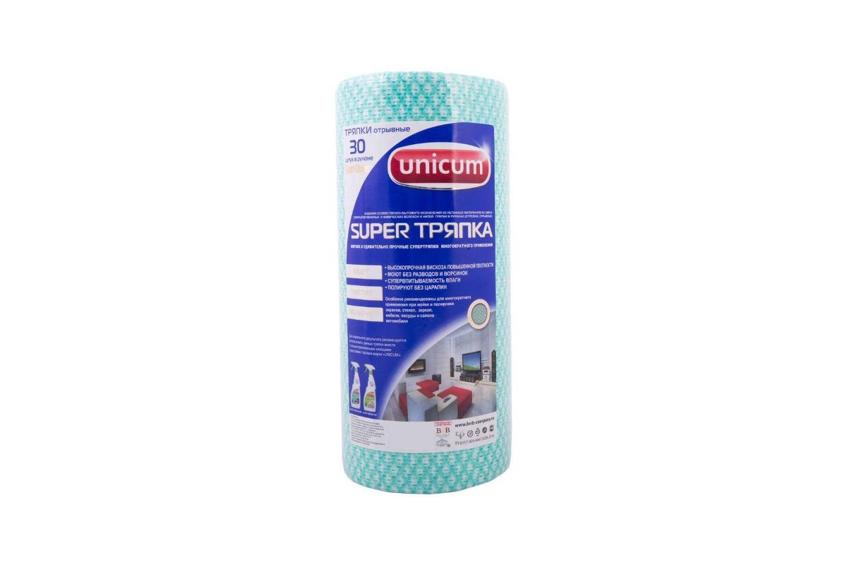 Тряпка UNICUM Smart-Cleaner цветная, 30 л/рул, 28*24,5, 1/20 купить в  Кирове по доступной цене: характеристики и фото