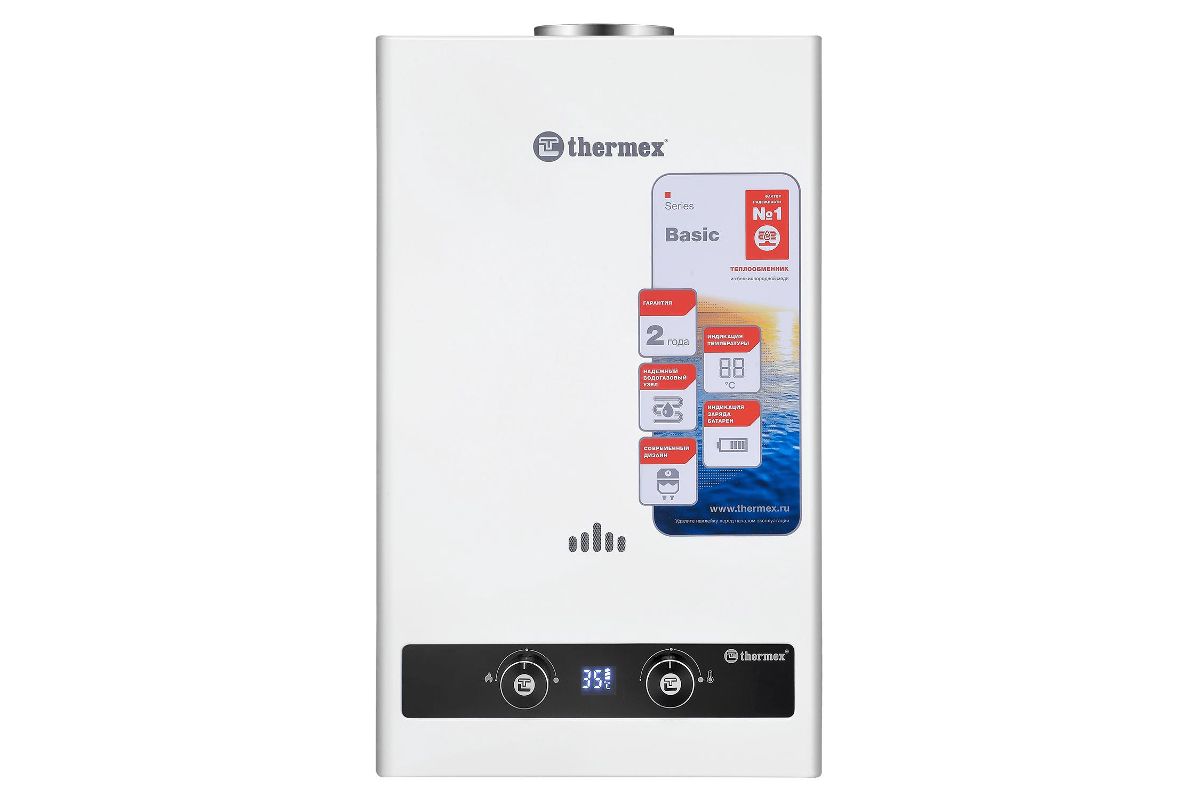 Газовая колонка Thermex B 20 D (ЭдЭБ02407) 351108 - цена, отзывы, фото и  инструкция - купить в Москве, СПб и РФ