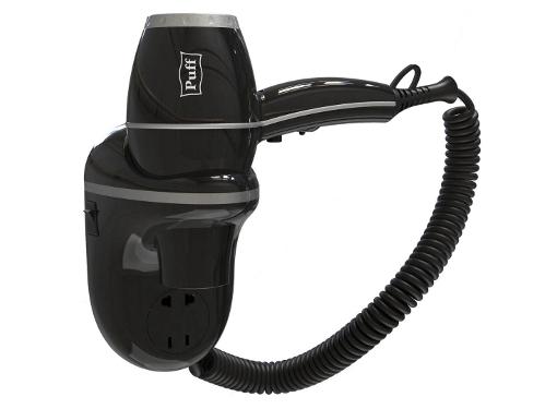 Изображение товара Настенный фен для волос PUFF 1800 Вт с функцией холодного воздуха и электорозеткой