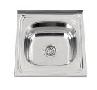 Мойка кухонная JIF 500*500*180, с/о, 0,8мм нерж.одинарная 3 1/2"