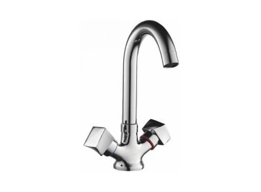 Изображение товара Смеситель для умывальника GROSS AQUA Forma 6015084С-08 6022, хром, латунь, поворотный излив