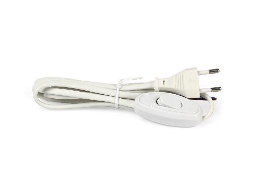 Изображение товара Шнур сетевой ИНТЕРШИП BL P-0419 с переключателем белый 1,8 м