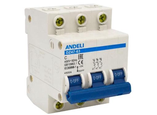  ANDELI DZ47-63/3P 10A 4.5kA