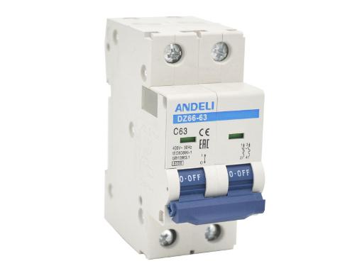 Изображение товара Автомат ANDELI DZ66-63/2P 25A 6kA
