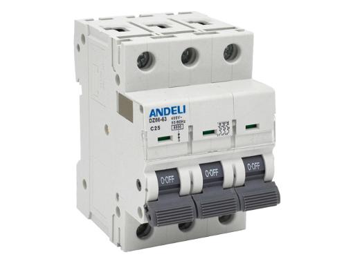 Изображение товара Автомат ANDELI DZ66-63/3P 25A 6kA