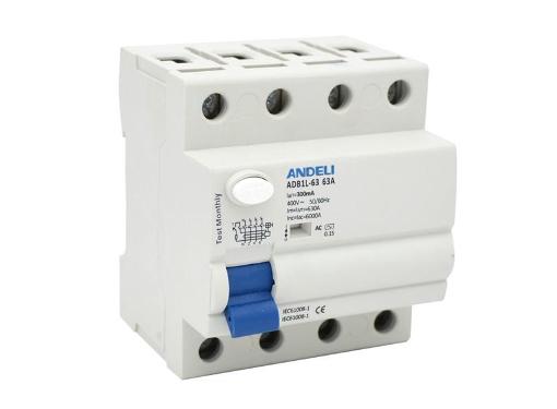 Изображение товара УЗО ANDELI ADB1L-63 2P 40A 30mA тип AC 6kA