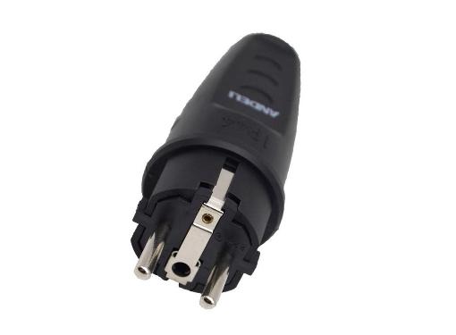 Изображение товара Электрическая вилка ANDELI AM-K01 из каучука IP44 16А 220В