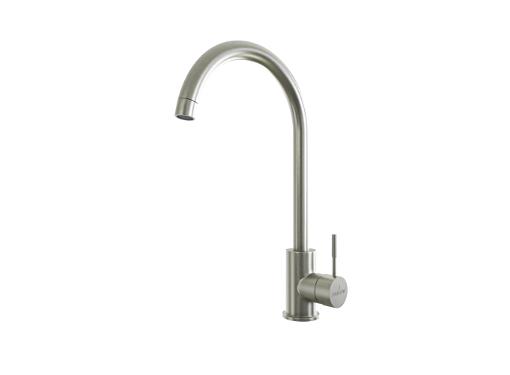Изображение товара Смеситель для кухни MIXLINE MLSS-0303 однорычажный поворотный излив нержавеющая сталь