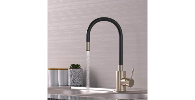 Смеситель с гибким изливом MIXLINE MLSS-0325 черный