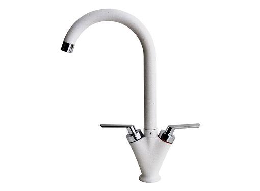 Изображение товара Смеситель для кухни MIXLINE ML-GS08 331 белый поворотный излив латунь