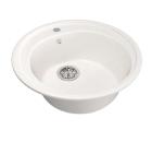 Круглая мойка для кухни MIXLINE ML-GM11 белая (525075)