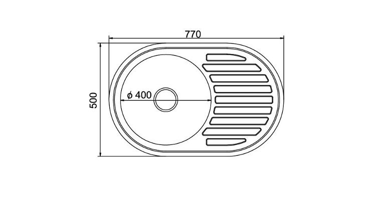 Мойка из нержавеющей стали MIXLINE ML 50х77 (528188)