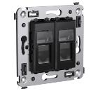 Изображение товара Розетка DKS Avanti RJ-45 двойная скрытая установка черный