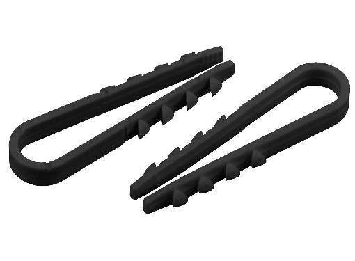 Изображение товара Дюбель-хомут ЭРА для круглых кабелей 19-25 мм черный 100 шт