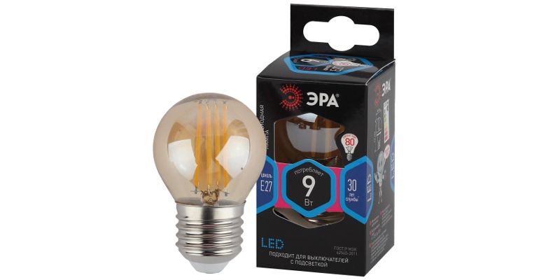 ����� ������������ ��� F-LED P45-9W-840-E27 gold (�0047031)