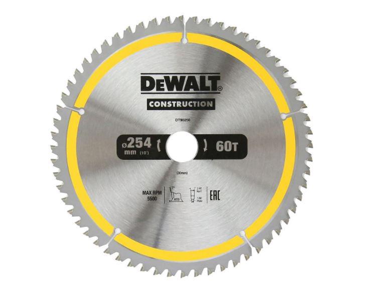 фото Диск пильный твердосплавный dewalt dt90250-qz