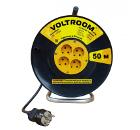 Изображение товара Удлинитель силовой VOLTROOM ПВС 3х2.5 на катушке 50 м 4 гнезда