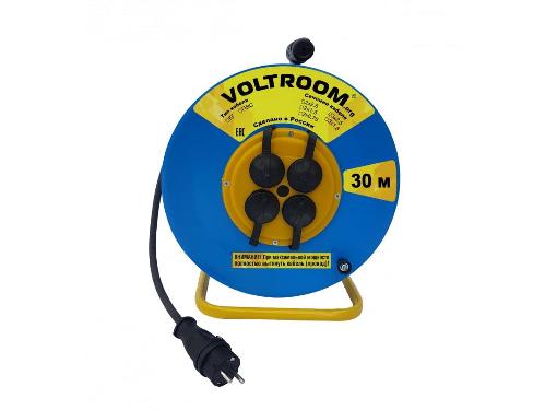 Изображение товара Удлинитель силовой VOLTROOM КГ 2х2.5 30 м IP44 с 4 розетками для дома и дачи