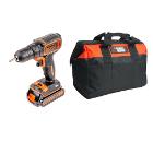 Изображение товара Набор BLACK & DECKER Дрель-шуруповерт BDCDC18K и Сумка BDST73820-RU